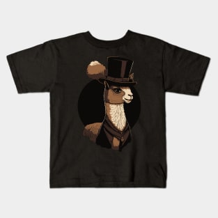 Alpaca Top Hat Kids T-Shirt